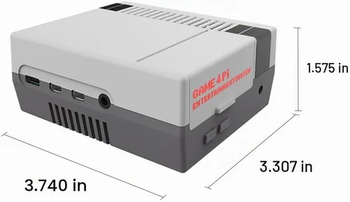 Vista 4 de GeeekPi Funda para Raspberry Pi 4, Pi 4 con ventilador de refrigeración y disipador de calor Pi 4, funda retro Gaming Game4Pi para Raspberry Pi 4