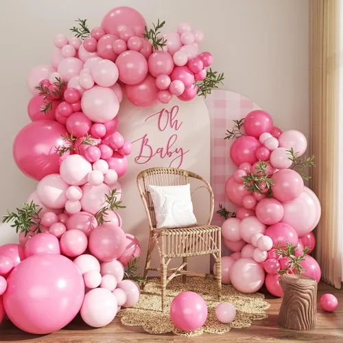 Vista 9 de Kit de arco de globos verde salvia azul pastel, 124 piezas de globos macarón amarillo blanco verde para decoraciones de cumpleaños de ganso, género