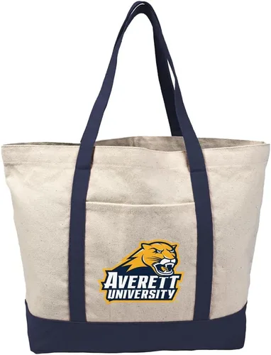 Vista 352 de Campus Lab Bolsa de lona con logotipo primario colegiado con bolsillo externo, bolsa de hombro reutilizable para ir de compras, playa Águilas A&m