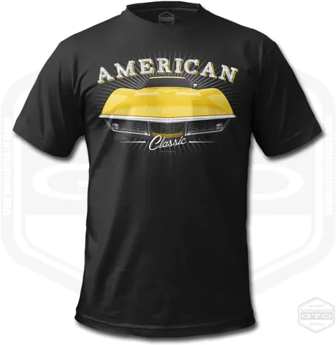 Vista 6 de 1968 Corvette Stingray Tribute - Camiseta para hombre, color negro Idea de regalo para fanáticos del coche americano S-6XL Fabricado en Estados