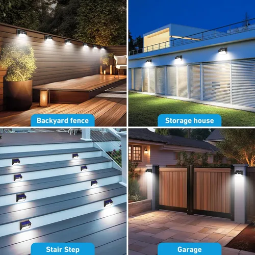 Vista 7 de Peasur 1 paquete de luces solares con sensor de movimiento para exteriores
