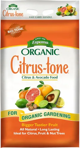 Vista 2 de Espoma Fertilizante orgánico de tono cítrico 5-2-6 natural y orgánico y alimento vegetal para todos los árboles de cítricos, frutas, nueces