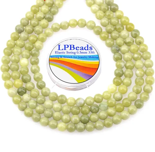 Vista 8 de LPBeads 100 Cuentas de 8mm Cuentas Redondas Naturales de Chakra, Cuentas Sueltas de Piedra Preciosa Redondas para Hacer Joyas con Cordón Elástico