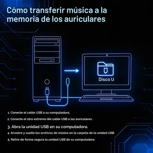 Vista 7 de Auriculares de natación de conducción ósea IP68 impermeable 32GB MP3 Negro