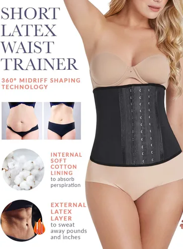 Vista 3 de CURVEEZ Pantalones cortos de entrenamiento de cintura para mujer, moldeadores de abdomen, moldeadores de glúteos, muslos más delgados