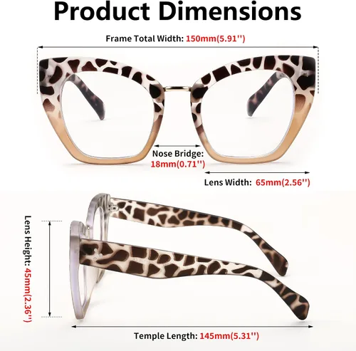 Vista 4 de FEISEDY Gafas de gran tamaño con bloqueo de luz azul retro Cateye para computadora para mujeres B4107