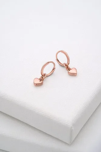 Vista 4 de Ted Baker London Harrye Tiny Heart Huggie - Aretes de aro para mujer