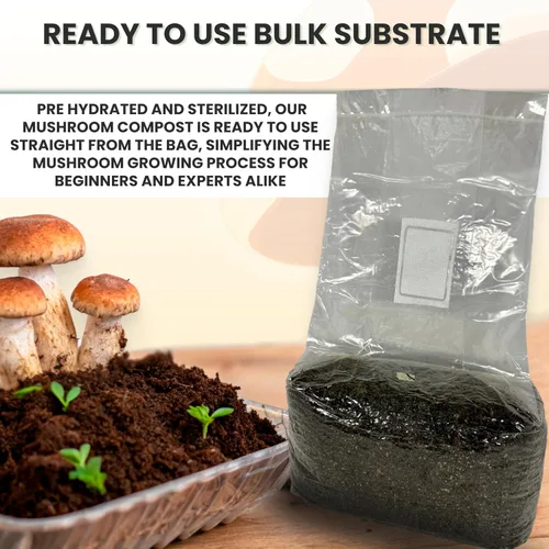 Vista 5 de MycoHaus Compost para cultivo de hongos Sustrato esterilizado para hongos Suelo orgánico de hongos Suministros de cultivo para el hogar 5