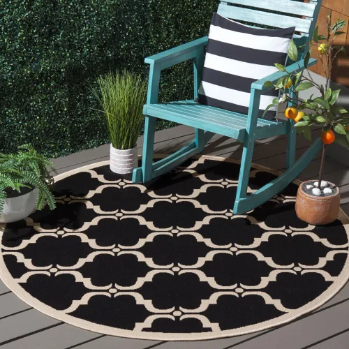 Vista 35 de SAFAVIEH Alfombra lavable al aire libre Courtyard Collection - 9 x 12 pies, beige y terracota, no desprende pelusa y fácil limpieza, ideal