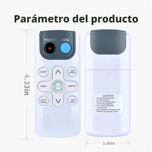 Vista 6 de ZWP GYKQ-71E - Control remoto de aire acondicionado para ventana 2-Blanco