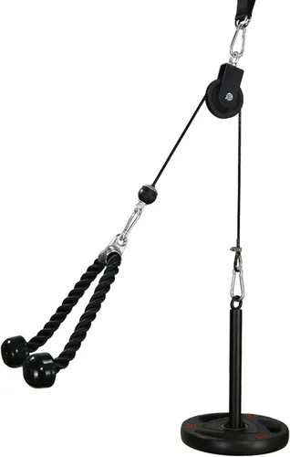 Vista 8 de LFJ Sistema de Poleas con Cable LAT para Jalones y Levantamiento de Peso, Accesorio de Polea de Máquina con Cable para Jalones de Tríceps, Curl