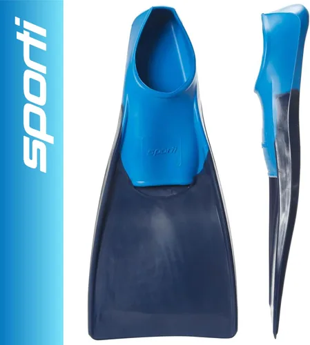 Vista 2 de Sporti Aletas de natación para adultos y niños para natación en piscina - Aletas flotantes largas para natación y snorkel - Aletas de natación