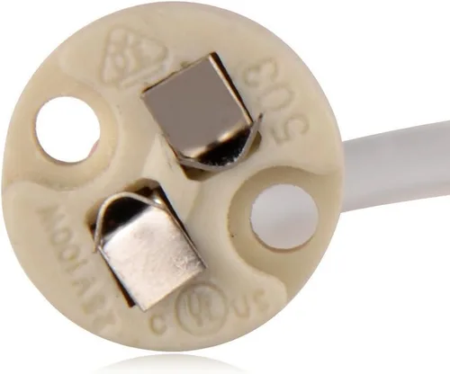 Vista 4 de Mini soporte bi-pin MR16 para bombillas con base GU5.3, G4, MR11, MR16