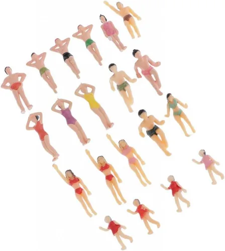 Vista 2 de 40 piezas 1/50 playa multitud o escala figuras arenables paisaje accs