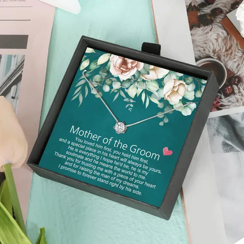 Vista 7 de Gifts for Mom Sterling Silver Cubic Zirconia Necklace Birthday Gifts for Women Girls Christmas Mother's Day Jewelry Gifts