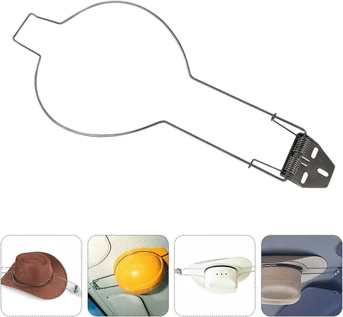 Vista 6 de Wakauto Soporte para sombrero de coche, soporte para sombreros de automóvil, para hombre, con clip magnético para sombreros, colgador