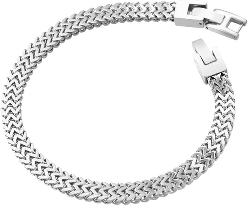 Vista 3 de Geoffrey Beene Mens Stainless Steel Double Franco Chain Bracelet with Extension
