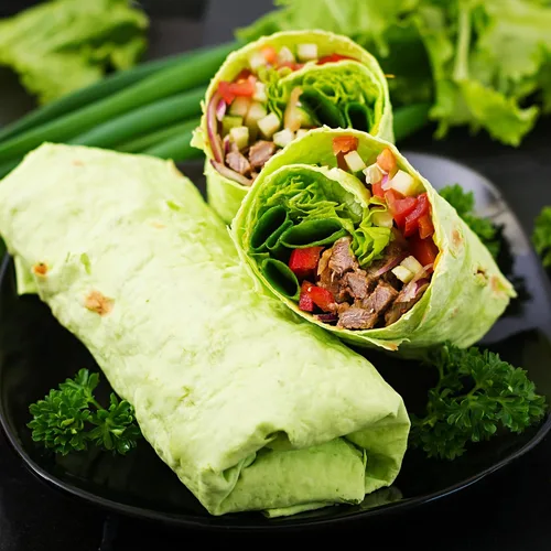 Vista 5 de Toufayan Bakeries, Savory Spinach Tortilla Wraps Vegano Sin colesterol Kosher (paquete de 3, 18 envolturas en total)