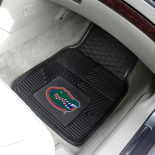Vista 2 de FANMATS Gators de la Universidad de Florida - Estera de auto de vinyl, Juego de 2 alfombrillas para coche de vinilo, Negro
