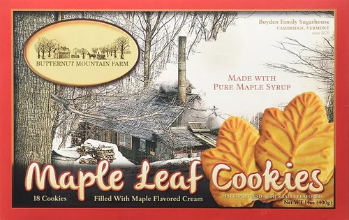 Vista 4 de Butternut Mountain Farm Galletas de hoja de maple, 14 onzas