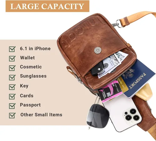 Vista 4 de INICAT Riñoneras para mujer, riñoneras de moda, bolsa pequeña con correa ajustable para viajes y deportes