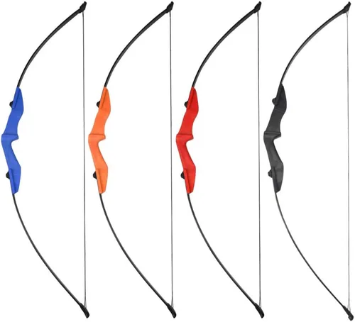 Vista 5 de Juego de arco recurvo y flechas de tiro con arco, 30 libras, 35 libras, 40 libras, arco recto con flechas de fibra de vidrio, arco largo, arco