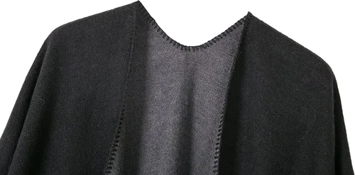 Vista 65 de Chales cálidos para mujer, cárdigan con frente abierto, estilo vintage, poncho
