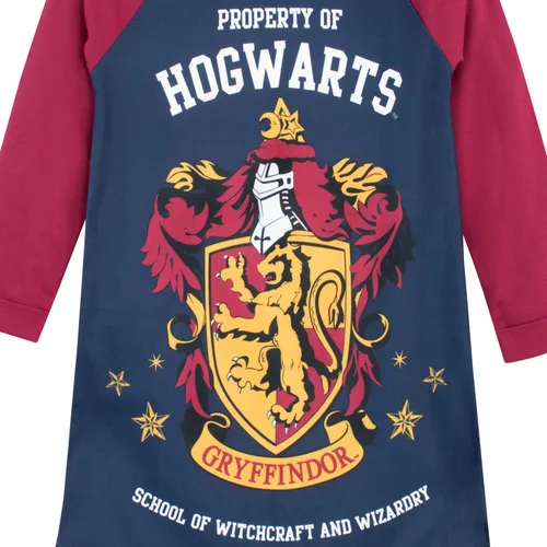 Vista 5 de Harry Potter Camisón Camisones Gryffindor para niñas Camisones y camisas de dormir de manga larga para niñas Hogwarts