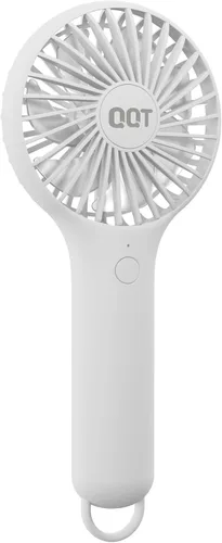 Vista 8 de QQT Mini Ventilador de Mano, Pequeño Enfriador Personal con 3 Velocidades, Portátil a Batería, Secador de Pestañas de Maquillaje Recargable por USB