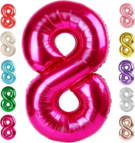 Vista 199 de Globos del números 0 de 40 pulgadas para formar los números 10, 20, 30, 40, 50, 60, 70, 80, 90, 100, para decoración de cumpleaños, bodas, eventos