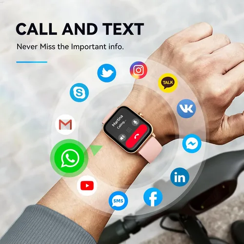 Vista 4 de Reloj inteligente para mujer, reloj de fitness (respuestahacer llamada), Alexa integrado, monitor de oxígeno en sangre de sueño de frecuencia