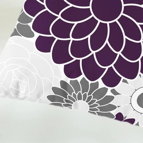 Vista 7 de CaliTime Juego de 2 fundas de almohada decorativas de vellón con flores florecientes de dalia floreciente, para sofá, cama, sofá, decoración de casa