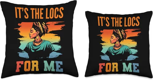 Vista 3 de Locs Afro Dreadlocks Love Natural Beauty Hair It's the Locs for Me Afro Hair - Almohada negra americana africana, 16 x 16 pulgadas, multicolor
