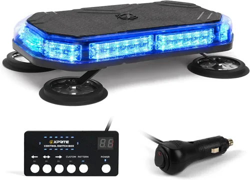 Vista 13 de Xprite Barra de Luz Estroboscópica de Emergencia Ámbar para Techo, Luces Intermitentes de Advertencia y Baliza de Seguridad con Panel de Control