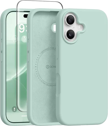 Vista 97 de GONEZ Funda magnética para iPhone 12 Case / 12 Pro Case, compatible con MagSafe, [protector de pantalla + protector de lente de cámara], funda