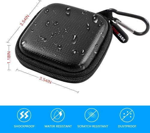 Vista 4 de Estuche para lector de tarjetas con chips, soporte duro para bolsa de transporte cuadrado A-SKU-0485 sin contacto y lector de chips con cable