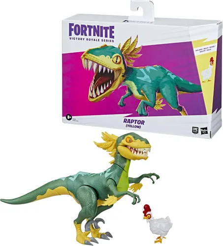 Vista 9 de FORTNITE Victory Royale Series Raptor (amarillo) Figura de acción coleccionable con accesorios, 6 pulgadas