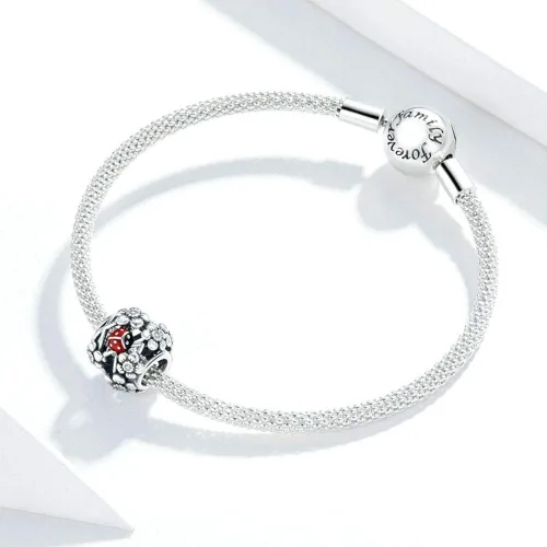Vista 4 de Abalorio de pavo real de plata de ley 925 con sello de perro colgante de león colgante de elefante para pulsera Pandora