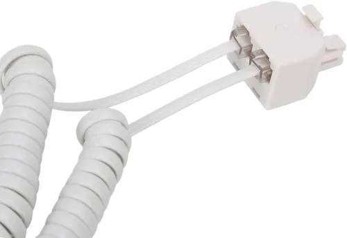 Vista 4 de Divisores de teléfono, adaptador de enchufe de pared dúplex RJ11 6P4C, divisor de línea de teléfono, enchufe de pared 1 a 2, adaptador convertidor