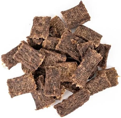 Vista 2 de Winnie Lou Bison Burger Jerky - Golosinas para perros, ingredientes limitados, grado humano, golosinas de entrenamiento para perros pequeños
