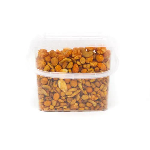 Vista 4 de Mitica Piri Piri Nueces de Cóctel Preenvasadas Tina Pequeña, 750 GR
