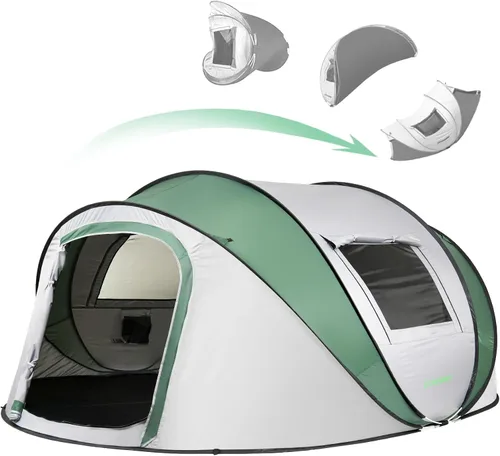 Vista 10 de EchoSmile Tienda de campaña desplegable para 2/4/6 personas, fácil instalación, cúpula resistente al agua, portátil con bolsa de transporte Negro