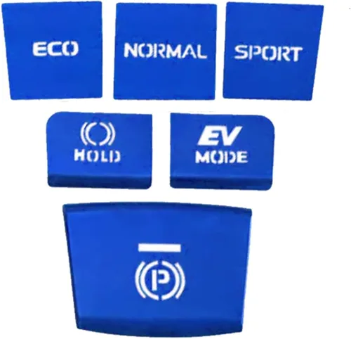 Vista 7 de 6 piezas de pegatinas para botones de panel de cambio de marcha adecuadas para Toyota Camry Hybrid 2018-2023, parche de aleación de aluminio