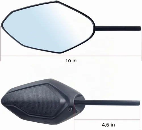 Vista 6 de MAMIKO Espejos Universales para Motocicleta, Espejo Lateral Retrovisor Convexo de Manillar con Perno de Elevación M8 M10, Compatible con Bicicleta