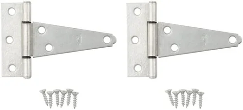 Vista 2 de National Hardware N129-346 V286 Bisagras en T extra pesadas en galvanizado, paquete de 2