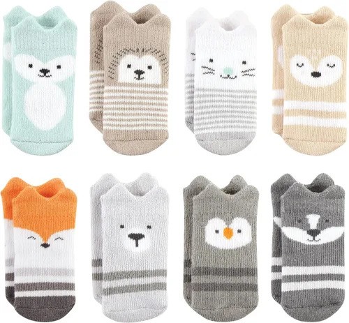 Vista 35 de Hudson Baby - Calcetines de algodón para bebés recién nacidos y Terry para niñas bebés