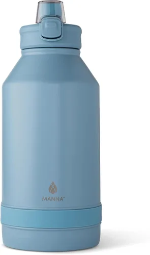 Vista 32 de Manna Botella de acero inoxidable con tapa de bloqueo a presión y boquilla para sorber - 16 onzas - Blazer Powder Coat