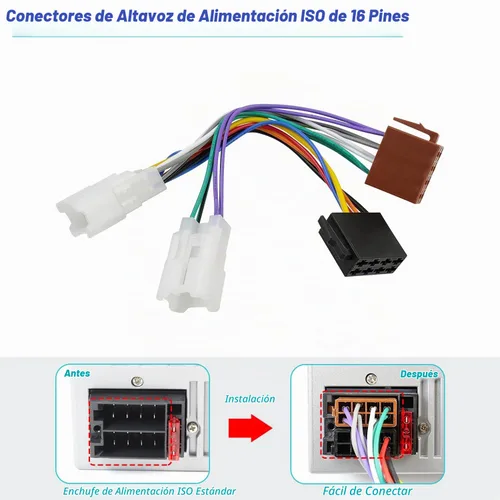 Vista 5 de Arnés de cableado ISO Compatible con Toyota Subaru Lexus Scion Adaptador Conector Enchufe de Cable de Radio Estéreo de Coche Car Radio Stereo Wire