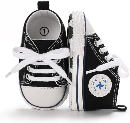 Vista 2 de Zapatos unisex para bebés y niñas con suela suave para recién nacidos y recién nacidos con parte superior alta antideslizante