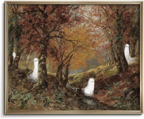 Vista 46 de Pintura vintage de paisaje de campo de flores silvestres, arte de pared de paisaje rural de granja, impresión artística de paisaje de jardín